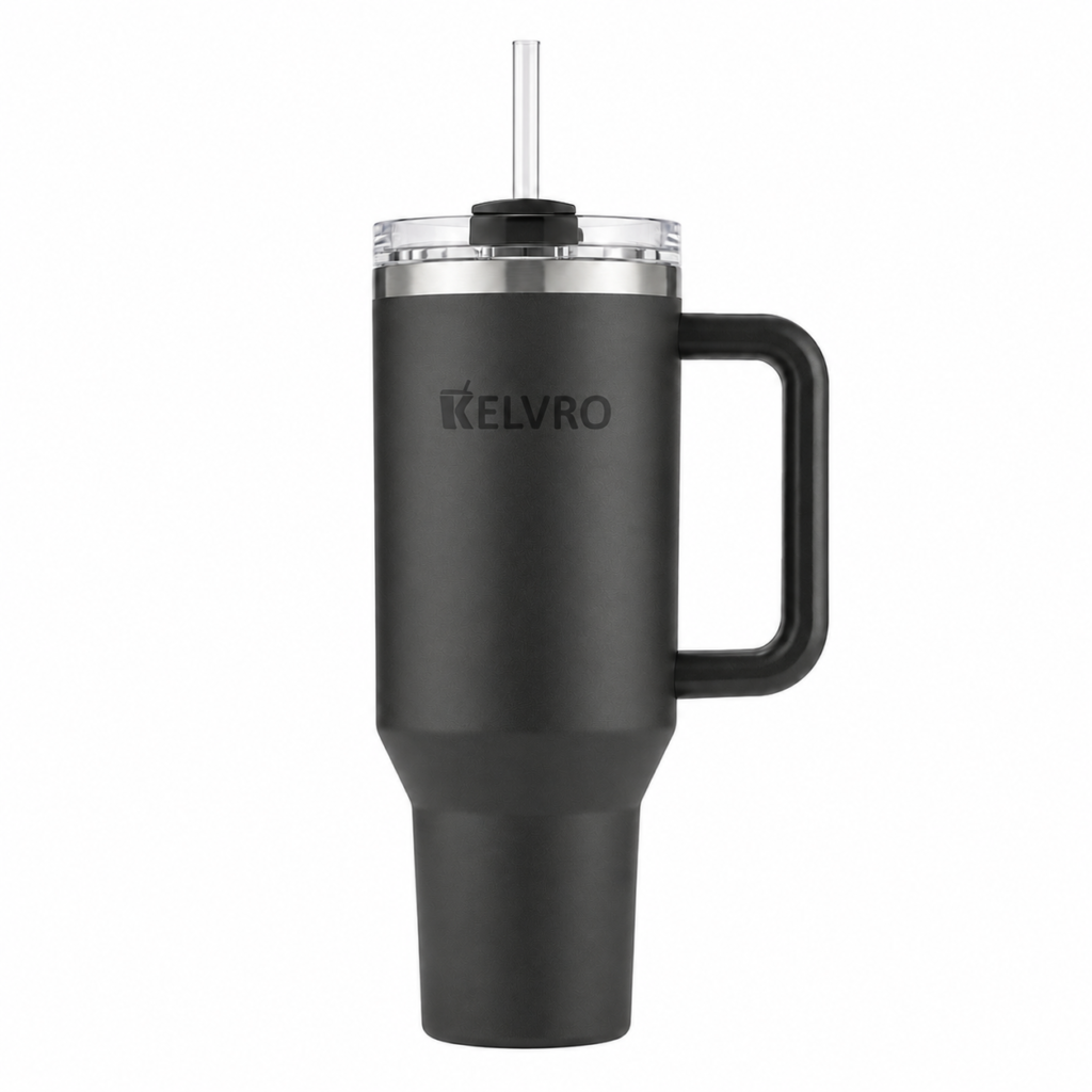 Coffee Tumbler with Lid and Straw